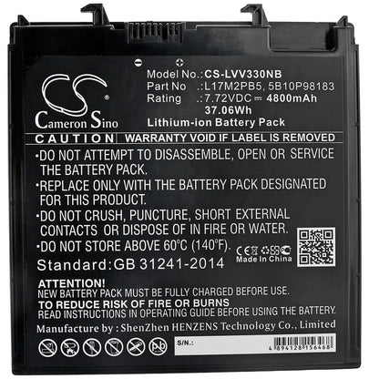 7.72V, 4800mAh, Li-ion Battery fits Lenovo, V330-14, V330-14ikb, 37.056Wh