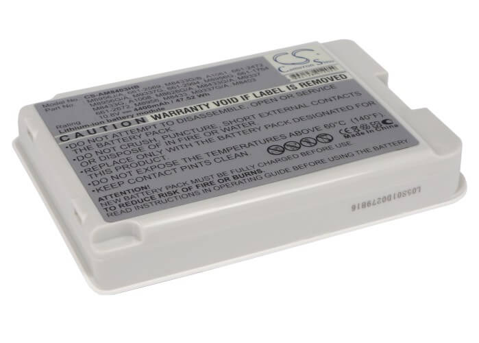 10.8V, 4400mAh, Li-ion Battery fits Apple, Ibook G3 12 M7692j/ A", Ibook G3 12 M7692ll/ A", 47.52Wh