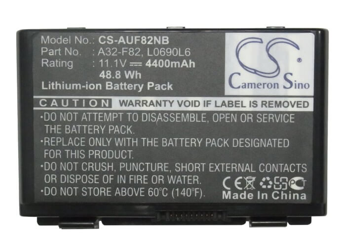 11.1V, 4400mAh, Li-ion Battery fits Asus, F52, F52a, 48.84Wh