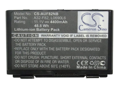 11.1V, 4400mAh, Li-ion Battery fits Asus, F52, F52a, 48.84Wh