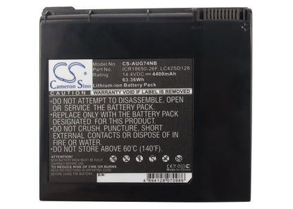 14.4V, 4400mAh, Li-ion Battery fits Asus, G74, G74j, 63.36Wh