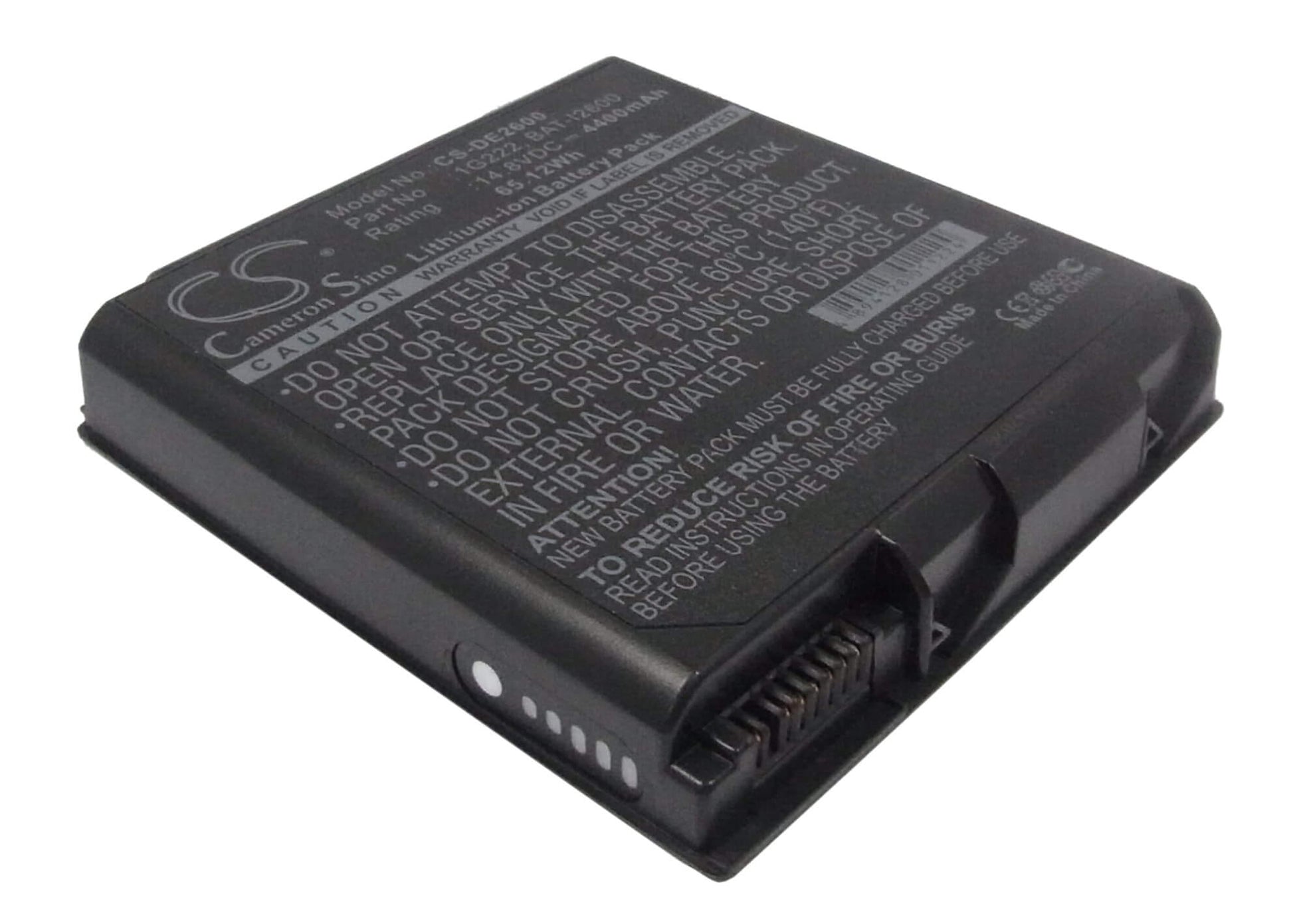14.8V, 4400mAh, Li-ion Battery fits Dell, Inspiron 2600, Inspiron 2650, 65.12Wh