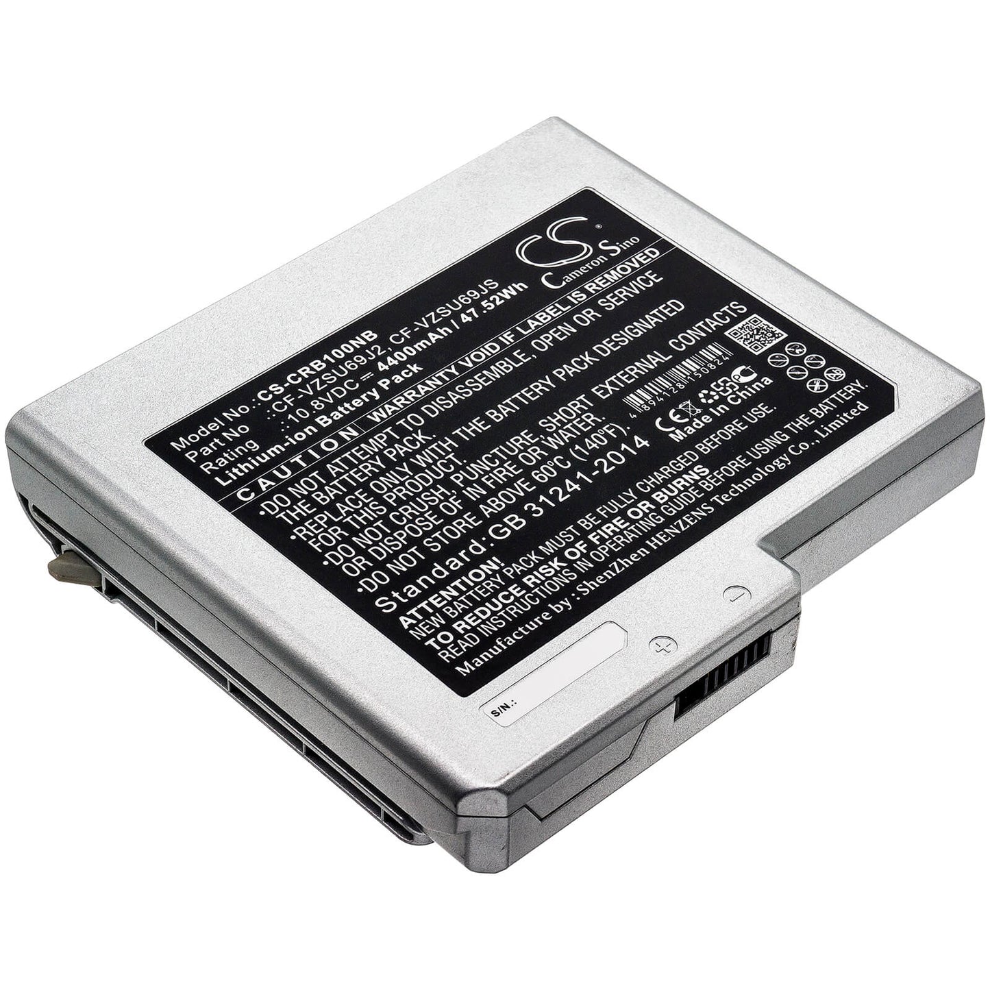 10.8V, 4400mAh, Li-ion Battery fits Panasonic, Toughbook Cf-b11, Toughbook Cf-b10, 47.52Wh