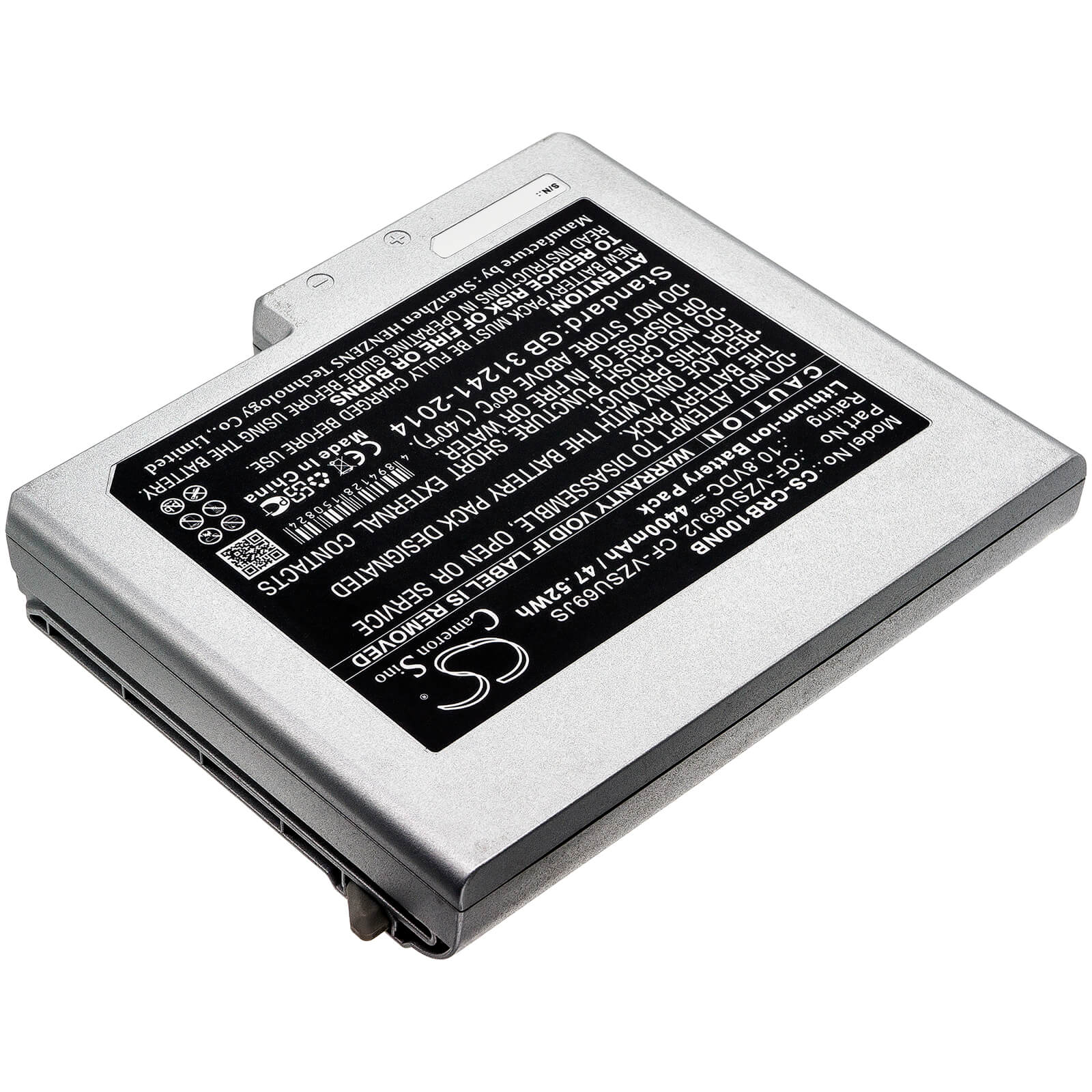 10.8V, 4400mAh, Li-ion Battery fits Panasonic, Toughbook Cf-b11, Toughbook Cf-b10, 47.52Wh