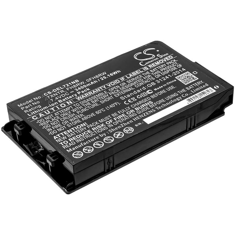 7.4V, 3400mAh, Li-ion Battery fits Dell, Latitude 12 7202, Latitude 7202, 25.16Wh