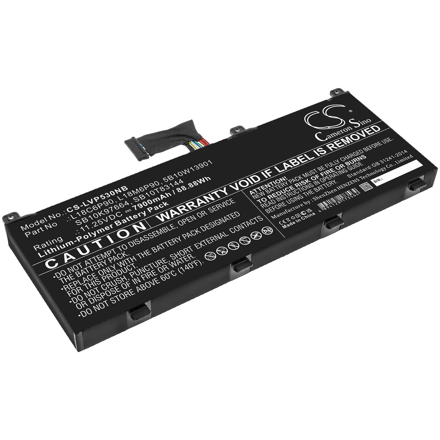 11.25V, 7900mAh, Li-Polymer Battery fits Lenovo, Thinkpad P53, Thinkpad P53 20qna00tcd, 88.875Wh