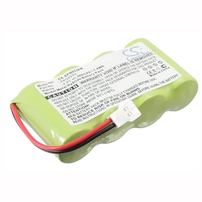 4.8V, 300mAh, Ni-MH Battery fits Signologies, 1300500, Gn9962053, 1.44Wh