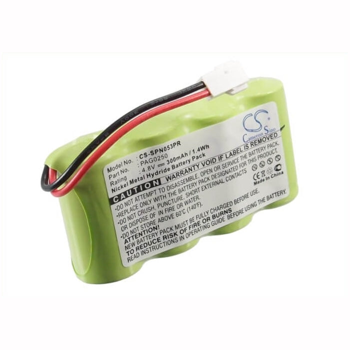 4.8V, 300mAh, Ni-MH Battery fits Signologies, 1300500, Gn9962053, 1.44Wh