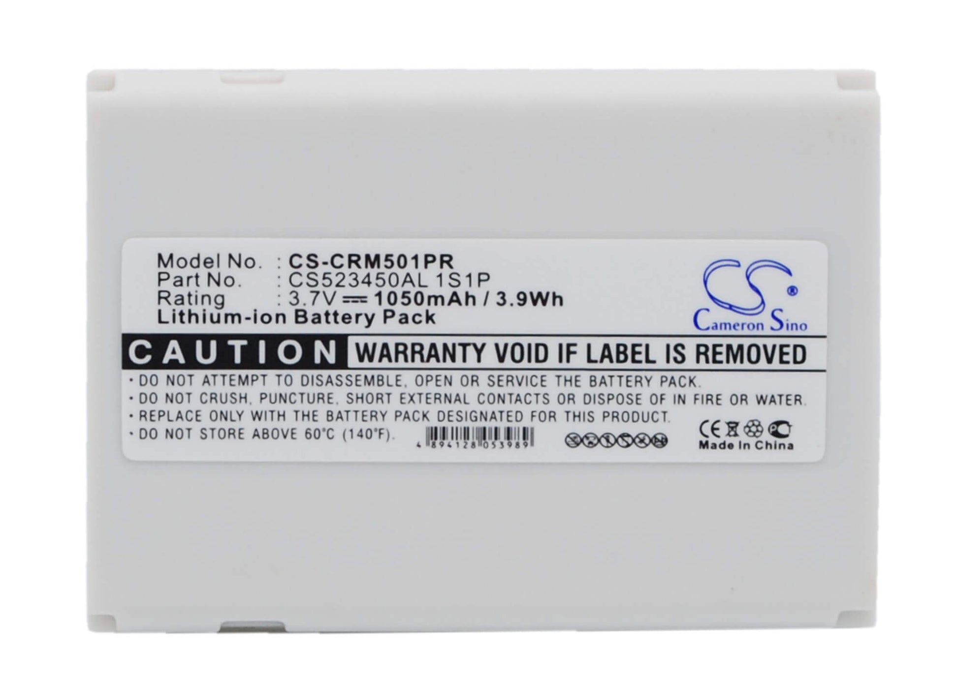 3.7V, 1050mAh, Li-ion Battery fits Critical response, M1501, Reh-1501, 3.885Wh