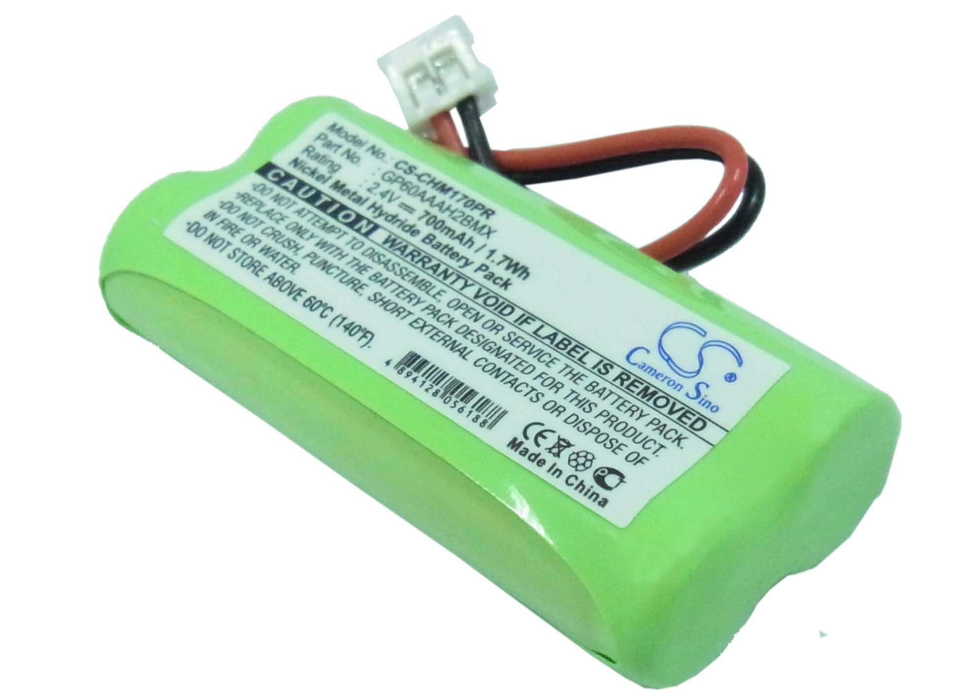 2.4V, 700mAh, Ni-MH Battery fits Jtech, Commpass Voice, 1.68Wh