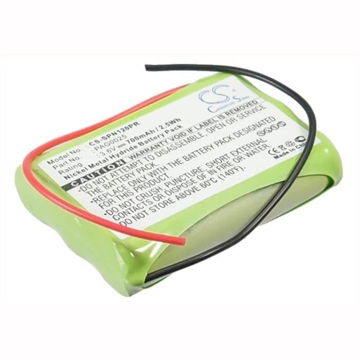 3.6V, 700mAh, Ni-MH Battery fits Signologies, 1200, Nt30aak, 2.52Wh