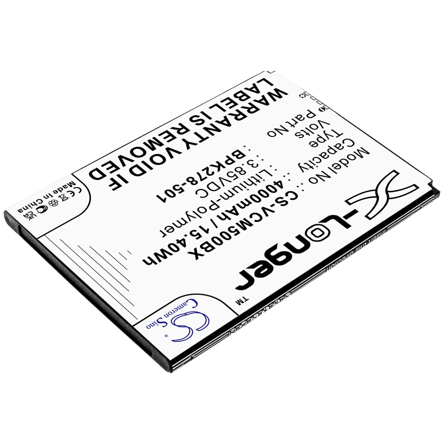 3.85V, 4000mAh, Li-Polymer Battery fits Verifone, Cm5, 15.4Wh