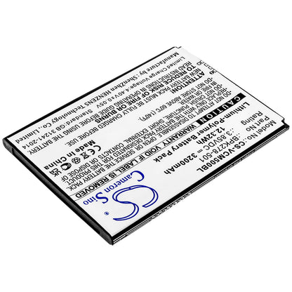 3.85V, 3200mAh, Li-Polymer Battery fits Verifone, Cm5, 12.32Wh