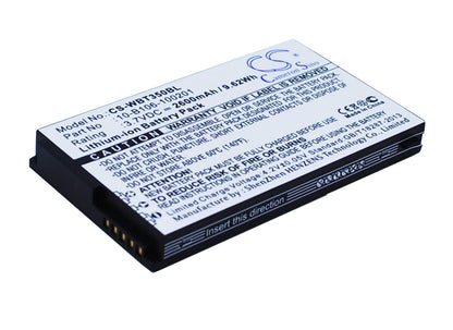 3.7V, 2600mAh, Li-ion Battery fits Widefly, Bt350, Bt-350, 9.62Wh