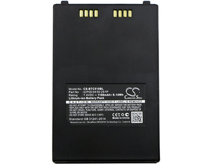 7.4V, 1100mAh, Li-ion Battery fits Bitel, Ic 5100, Ic5100, 8.14Wh