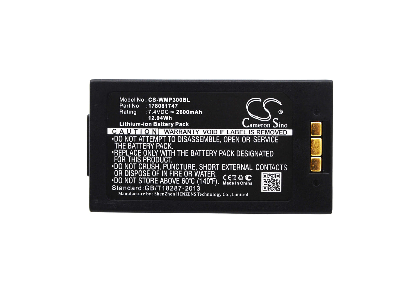 7.4V, 2600mAh, Li-ion Battery fits Mobiwire, Mobiprin 3, 19.24Wh