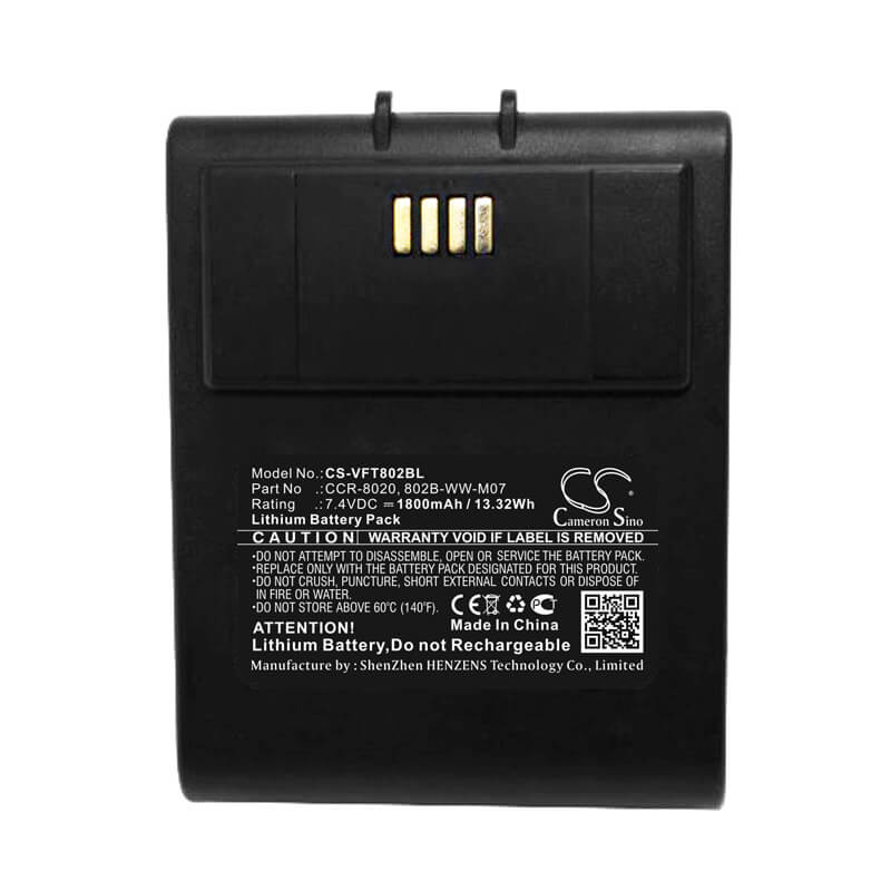 7.4V, 1800mAh, Lithium Battery fits Verifone, 802b-ww-m05, M50, 13.32Wh
