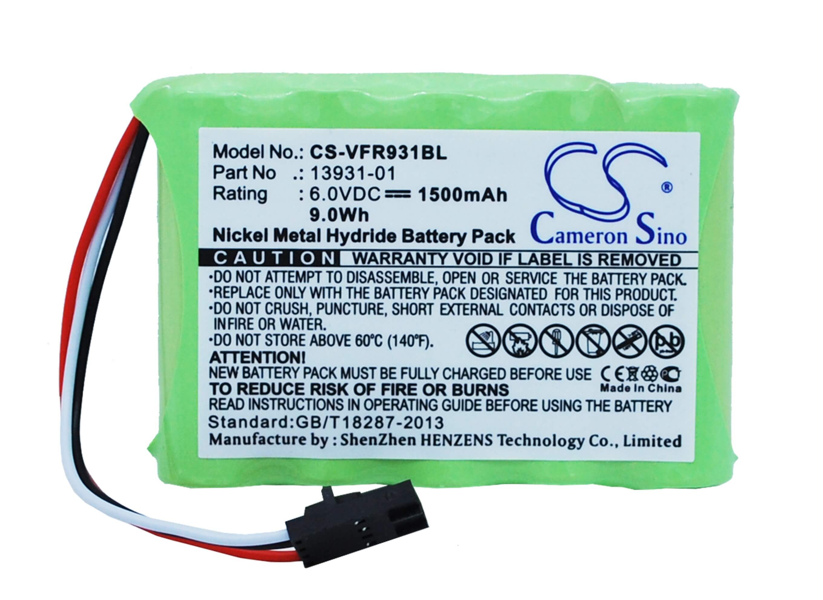 6.0V, 1500mAh, Ni-MH Battery fits Verifone, Cpu-4, Cpu-5, 9Wh
