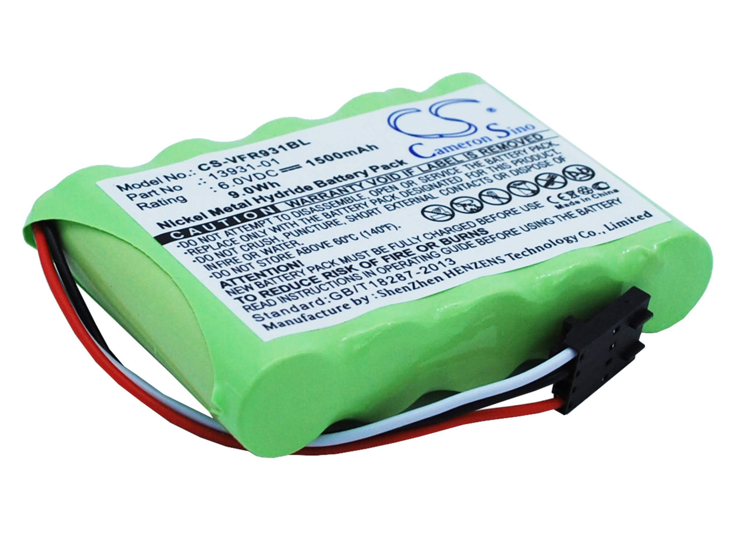6.0V, 1500mAh, Ni-MH Battery fits Verifone, Cpu-4, Cpu-5, 9Wh