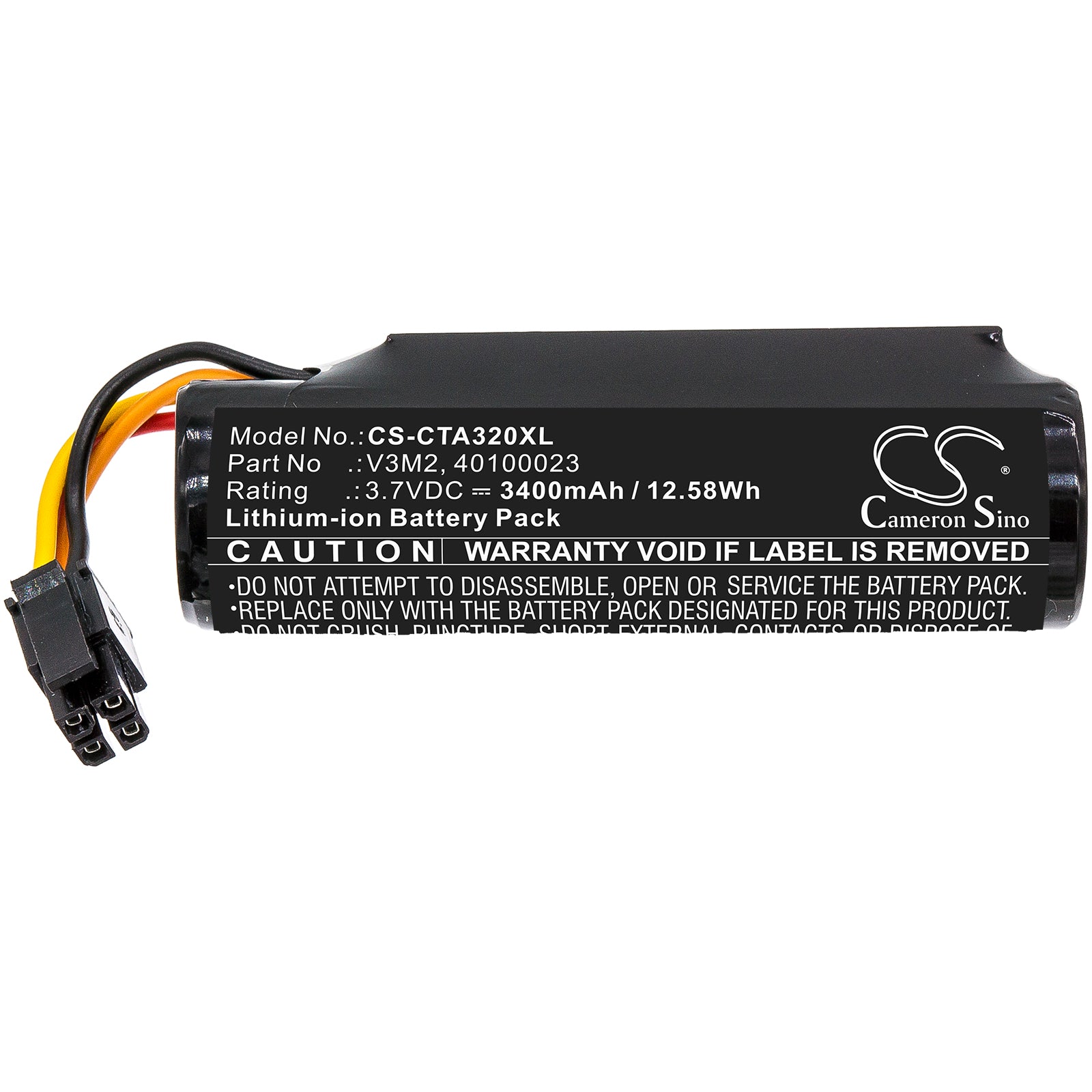 3.7V, 3400mAh, Li-ion Battery fits Castles, Vega 3000, 12.58Wh