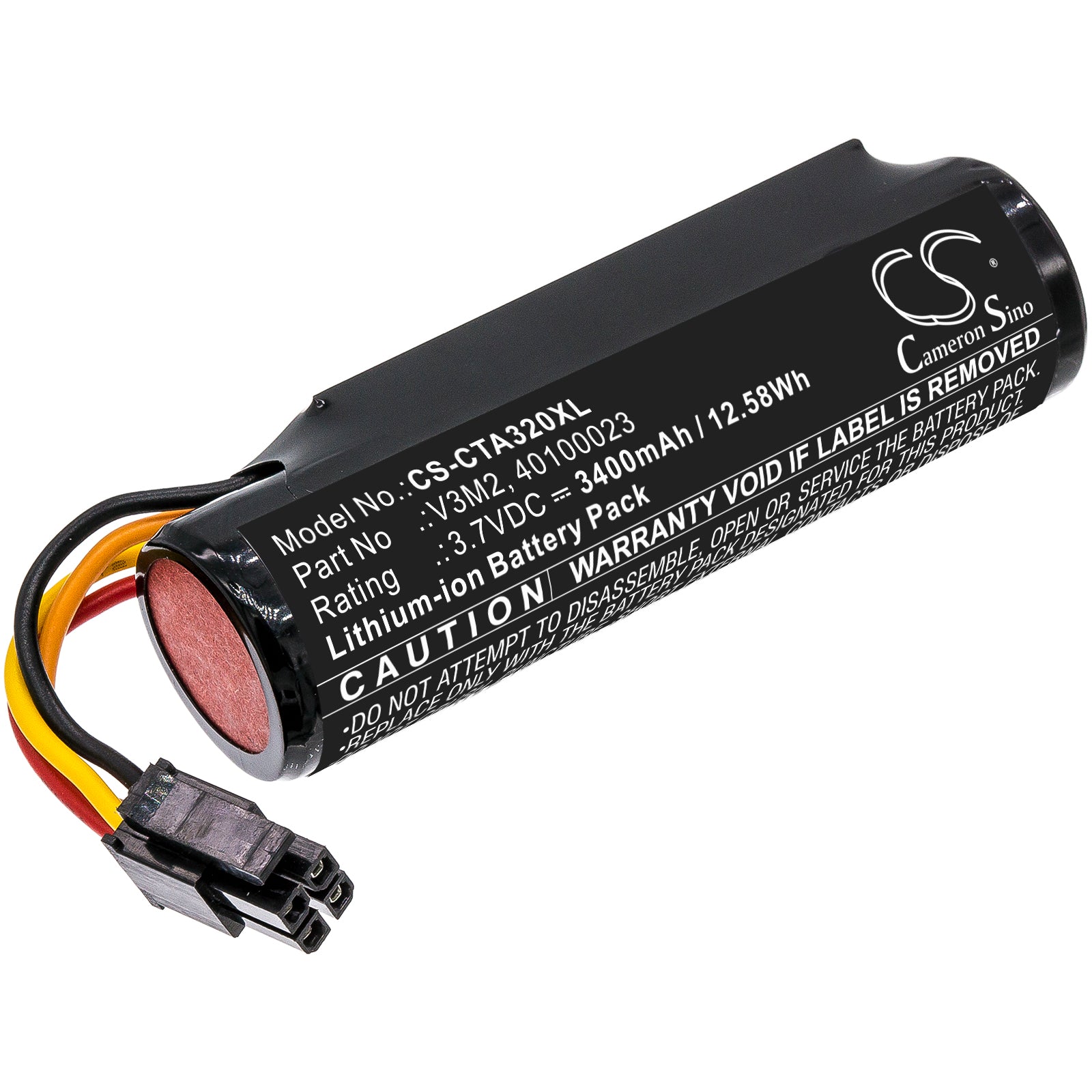 3.7V, 3400mAh, Li-ion Battery fits Dejavoo, Z9 Black, Z9 V4, 12.58Wh