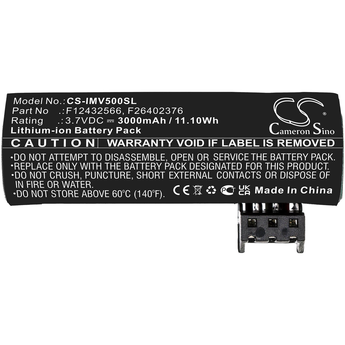3.7V, 3000mAh, Li-ion Battery fits Ingenico, Move 5000, Move 5000f, 11.1Wh