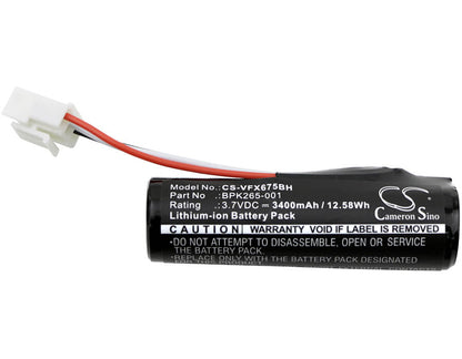 3.7V, 3400mAh, Li-ion Battery fits Verifone, C680, C680 3g-bt-wifi, 12.58Wh