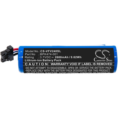 3.7V, 2600mAh, Li-ion Battery fits Verifone, 3gbwc, V240m Plus, 9.62Wh