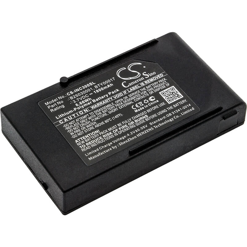 3.7V, 1800mAh, Li-Polymer Battery fits Ingenico, Db Cox3, 6.66Wh
