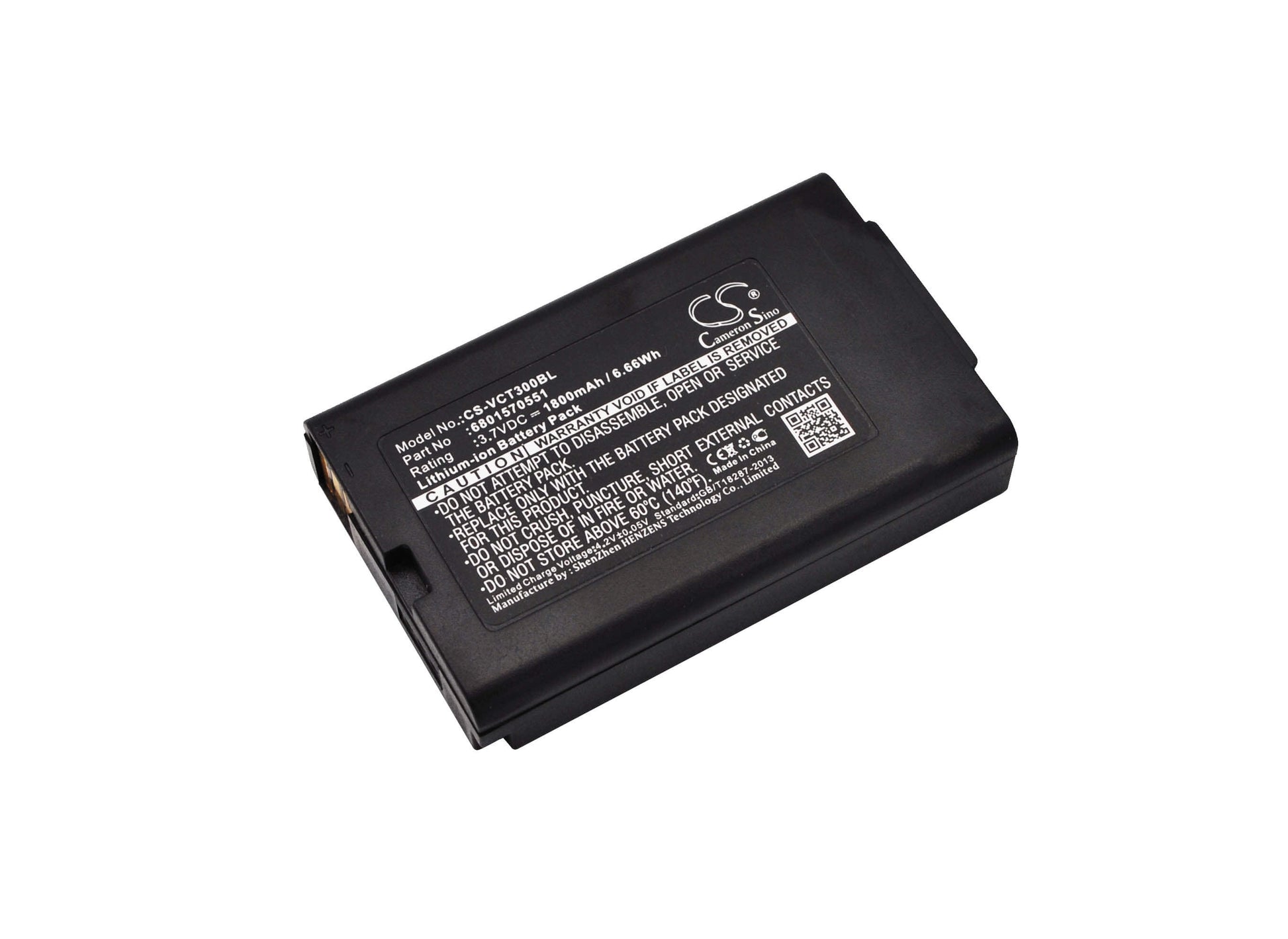 3.7V, 1800mAh, Li-ion Battery fits Vectron, B30, Mobilepro, 6.66Wh