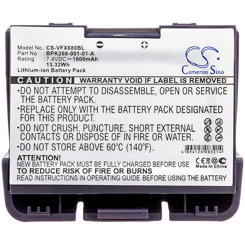 7.4V, 1800mAh, Li-ion Battery fits Verifone, Vx680, Vx680 Wireless Credit Card Mac, 13.32Wh