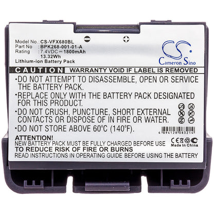 7.4V, 1800mAh, Li-ion Battery fits Verifone, Vx680, Vx680 Wireless Credit Card Mac, 13.32Wh
