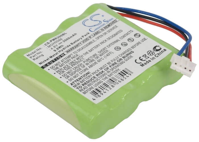 4.8V, 2000mAh, Ni-MH Battery fits Topcard, Pmr 200, Pmr200, 9.6Wh