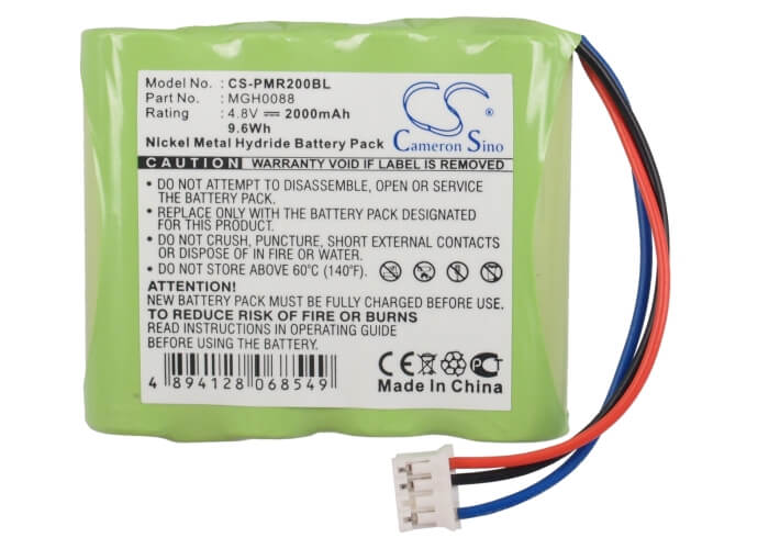 4.8V, 2000mAh, Ni-MH Battery fits Topcard, Pmr 200, Pmr200, 9.6Wh