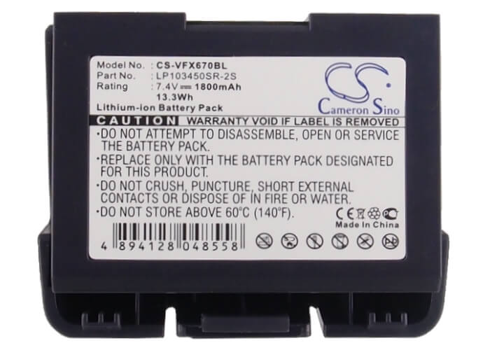 7.4V, 1800mAh, Li-ion Battery fits Verifone, Vx520, Vx670, 13.32Wh