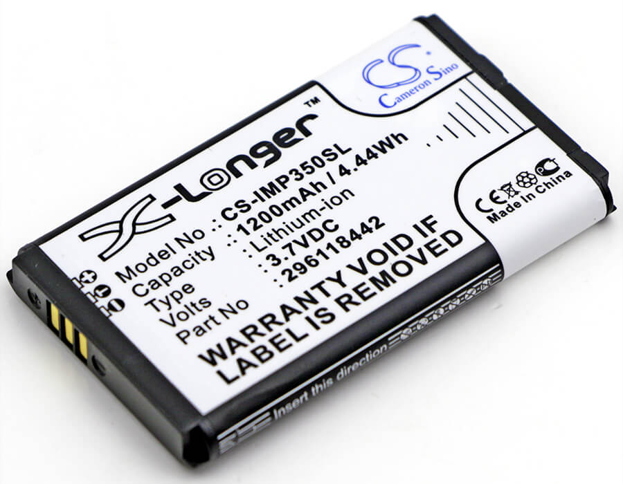 3.7V, 1200mAh, Li-ion Battery fits Ingenico, Imp350, Imp350-01p1575a, 4.44Wh