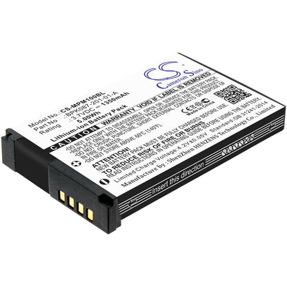 3.7V, 1350mAh, Li-ion Battery fits Motorola, Mpm100, Mpm-100, 4.995Wh