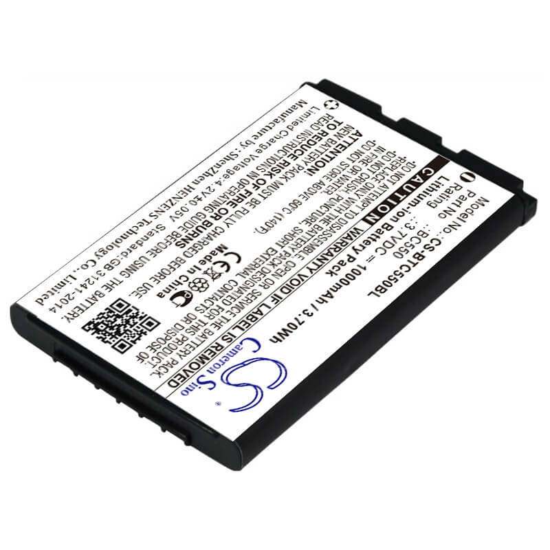 3.7V, 1000mAh, Li-ion Battery fits Bitel, Ic5500, 3.7Wh