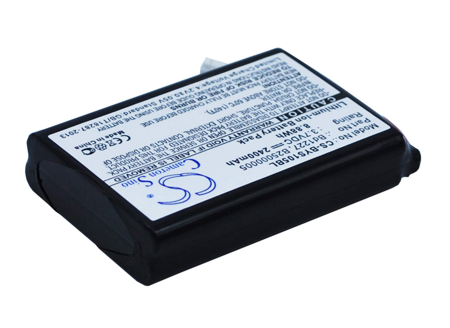 3.7V, 2400mAh, Li-ion Battery fits Baracoda, B40160100, Brr-l, 8.88Wh