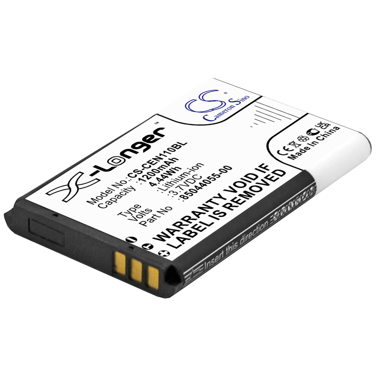 3.7V, 1200mAh, Li-ion Battery fits Cce, 1100 Neo, 4.44Wh
