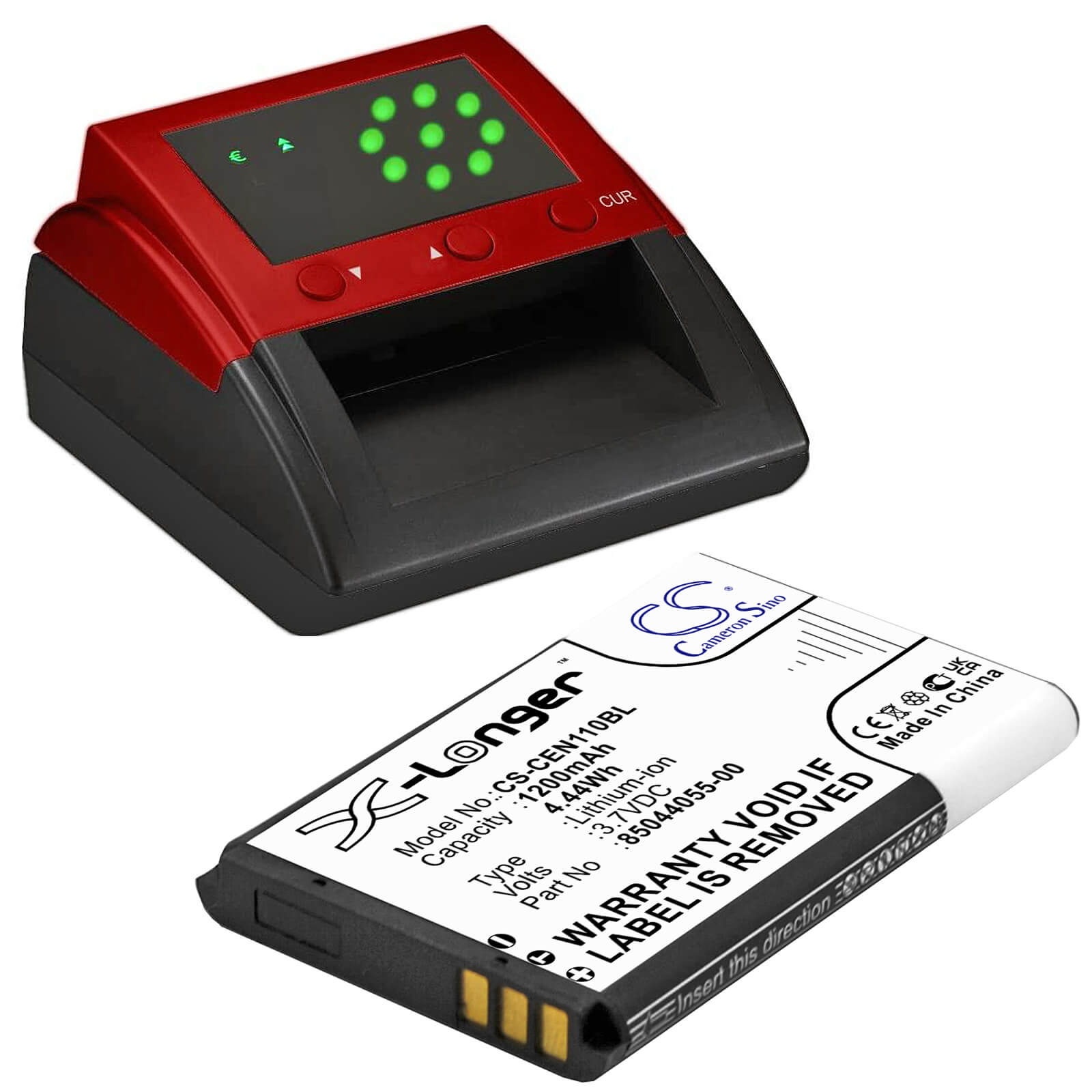 3.7V, 1200mAh, Li-ion Battery fits Cce, 1100 Neo, 4.44Wh
