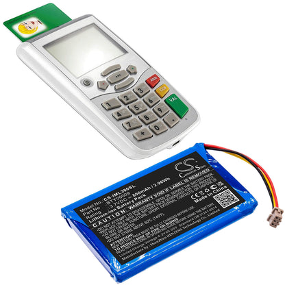 3.7V, 800mAh, Li-ion Battery fits Ingenico, Lec-v03.00-0242, Vital Act 3s, 2.96Wh