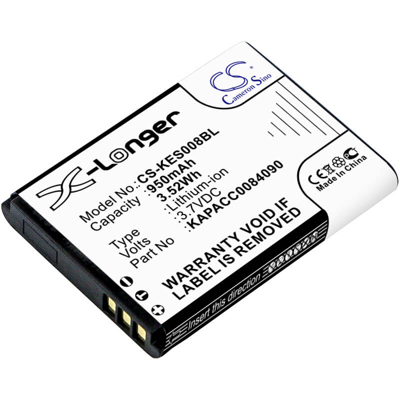 3.7V, 950mAh, Li-ion Battery fits Kap Else, Eskapad, Es-kap-ad Vr, 3.515Wh