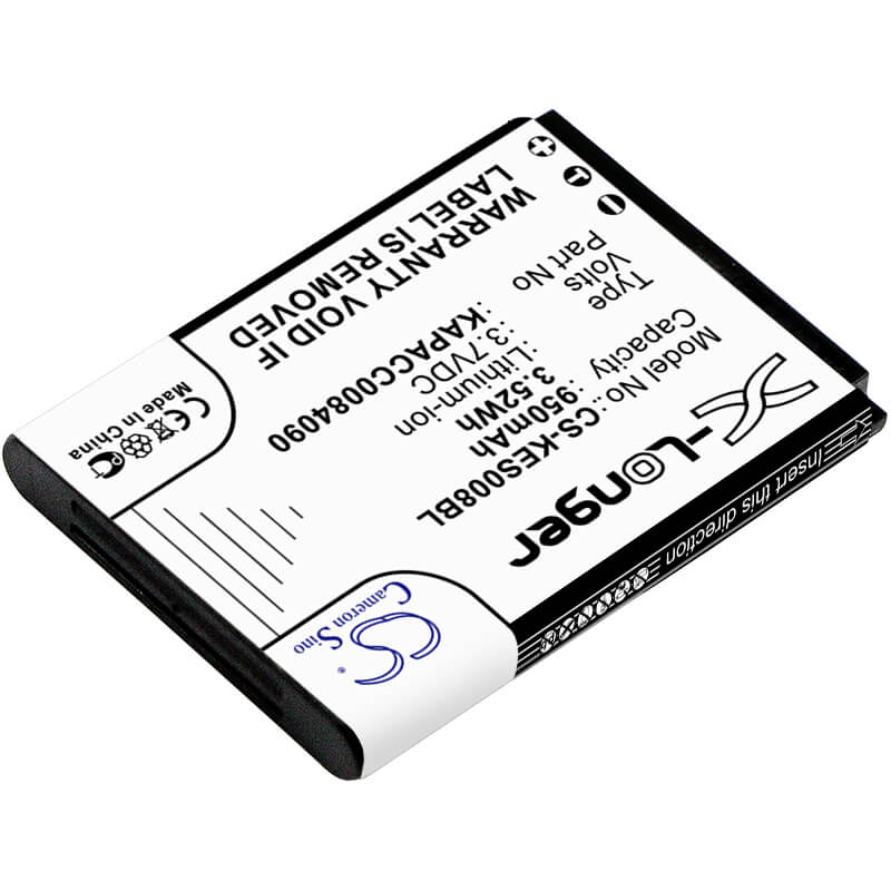 3.7V, 950mAh, Li-ion Battery fits Kap Else, Eskapad, Es-kap-ad Vr, 3.515Wh