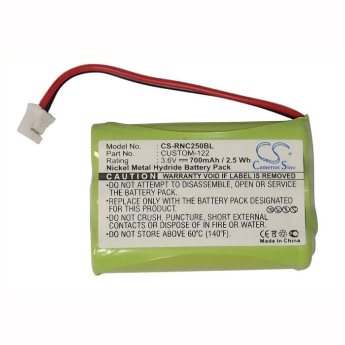 3.6V, 700mAh, Ni-MH Battery fits Resistacap Inc, N250aaaf3wl, 2.52Wh