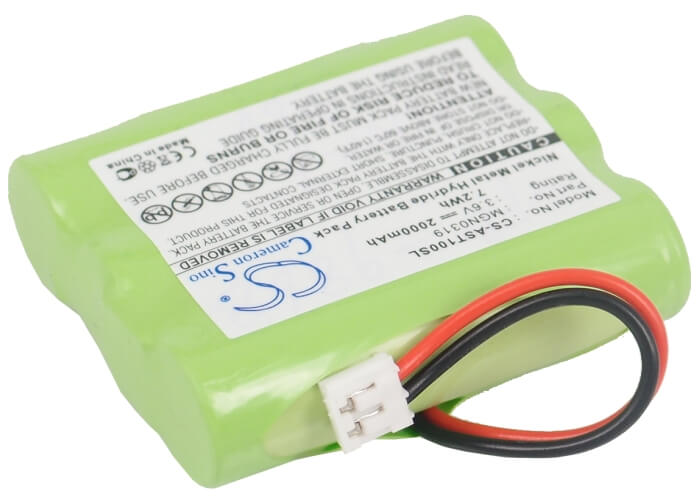3.6V, 2000mAh, Ni-MH Battery fits Ascom, Eft20-r, Eft20-s, 7.2Wh
