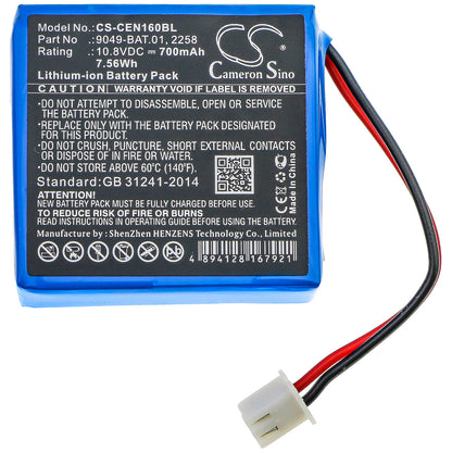 10.8V, 700mAh, Li-ion Battery fits Cee, 85044055-00, 7.56Wh