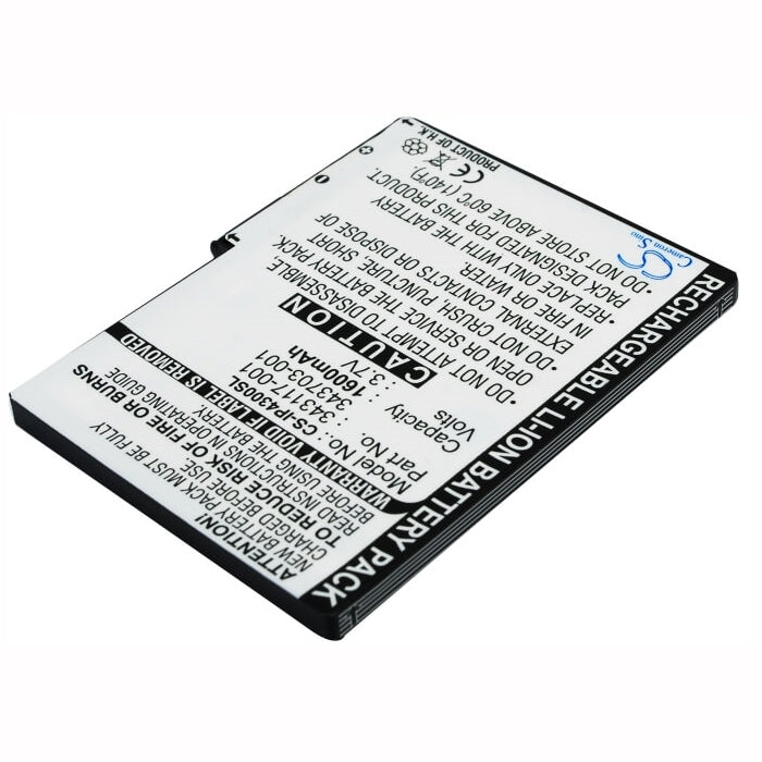3.7V, 1560mAh, Li-ion Battery fits Hp, Ipaq 4300, Ipaq 4315, 5.772Wh