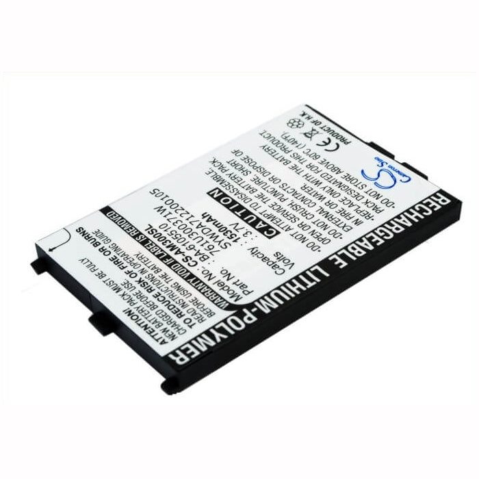 3.7V, 1530mAh, Li-Polymer Battery fits Acer, M300, 5.661Wh