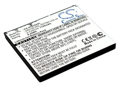3.7V, 1700mAh, Li-ion Battery fits Hp, Ipaq 300, Ipaq 310, 6.29Wh